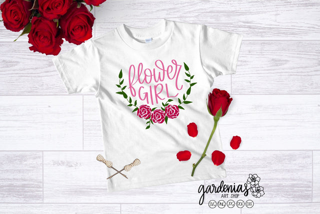 Flower Girl with Flower Wreath SVG Gardenias Art Shop 