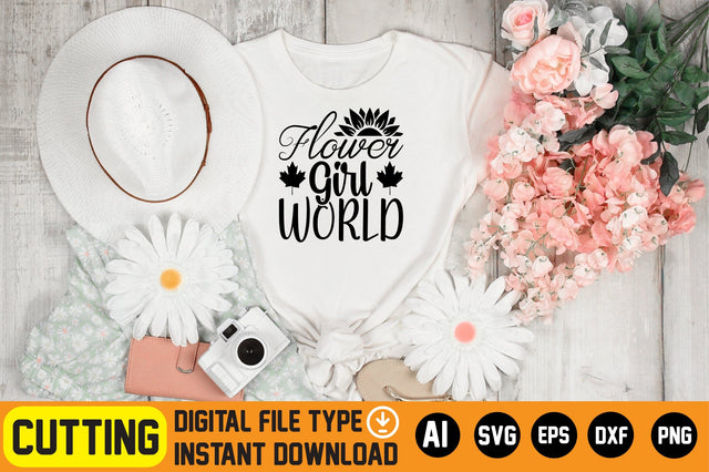 Flower Girl World SVG CraftlabSvg29 
