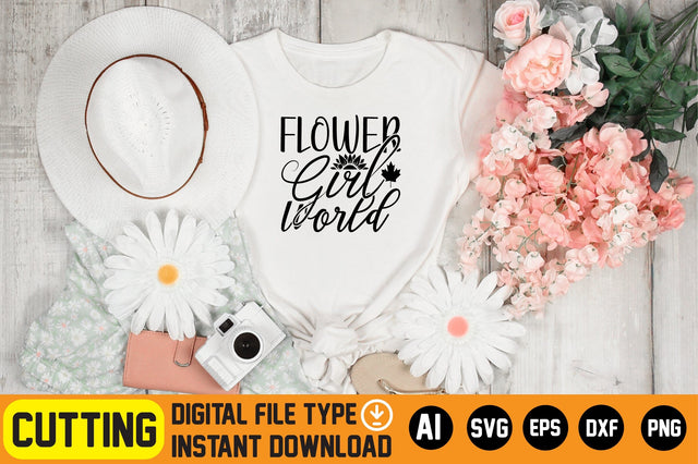 Flower Girl World SVG CraftlabSvg29 