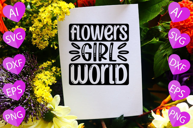 Flower Girl World SVG CraftlabSvg29 
