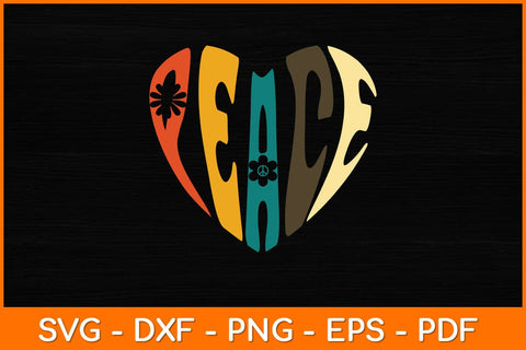 Flower Heart Peace Svg Design SVG artprintfile 