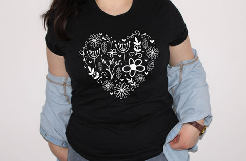 Flower heart SVG design, Heart SVG for Cricut, Heart wreath SVG, Cut file SVG MD mominul islam 