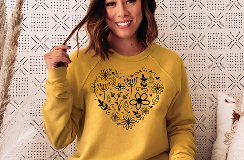 Flower heart SVG design, Heart SVG for Cricut, Heart wreath SVG, Cut file SVG MD mominul islam 