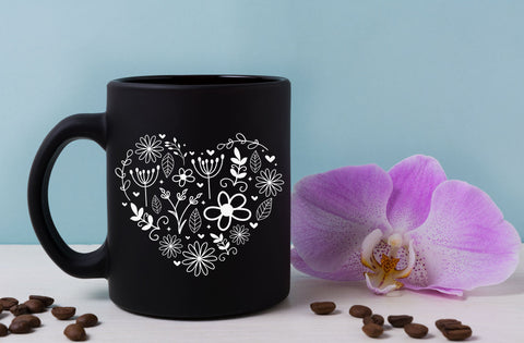 Flower heart SVG design, Heart SVG for Cricut, Heart wreath SVG, Cut file SVG MD mominul islam 