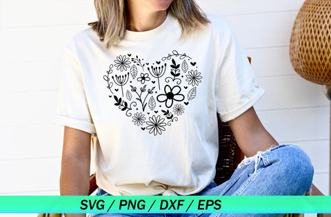 Flower heart SVG design, Heart SVG for Cricut, Heart wreath SVG, Cut file SVG MD mominul islam 