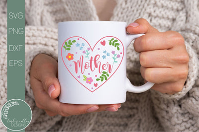 Flower Heart Svg-Mom Svg-Mother's Day Svg SVG Linden Valley Designs 