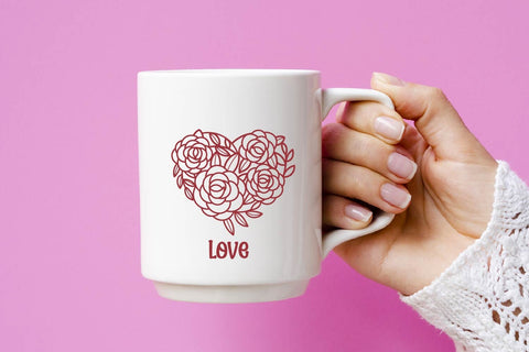 Flower Heart SVG Valentine day floral SVG dadan_pm 