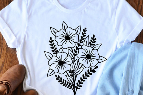 Flower Illustration | Spring Florals SVG Cut File SVG zoellartz 