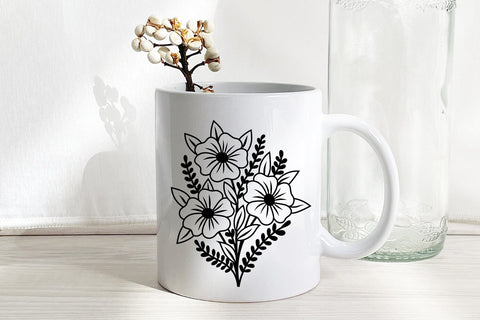 Flower Illustration | Spring Florals SVG Cut File SVG zoellartz 