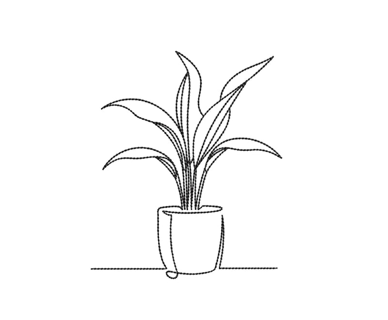 Flower in a pot machine embroidery design Embroidery/Applique DESIGNS Nino Nadaraia 