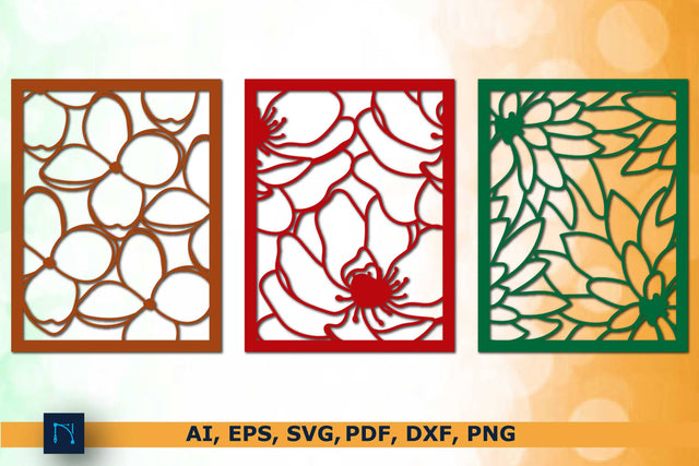 Flower in Frame Wall Decor bundle SVG SVG MD JOYNAL ABDIN 