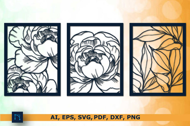 Flower in Frame Wall Decor bundle SVG SVG MD JOYNAL ABDIN 