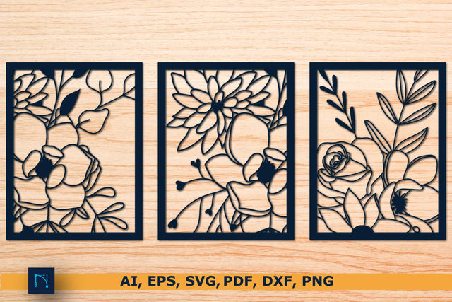 Flower in Frame Wall Decor bundle SVG SVG MD JOYNAL ABDIN 
