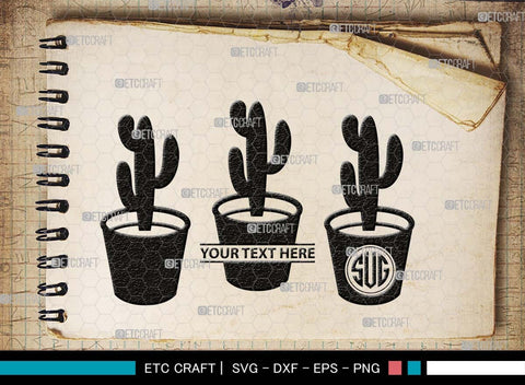 Flower In Pot Monogram, Flower In Pot Silhouette, Flower In Pot SVG, Flower Vase Svg, Pot Svg, Houseplant Svg, Gardening Svg, SB00497 SVG ETC Craft 