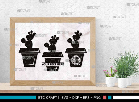 Flower In Pot Monogram, Flower In Pot Silhouette, Flower In Pot SVG, Flower Vase Svg, Pot Svg, Houseplant Svg, Gardening Svg, SB00497 SVG ETC Craft 