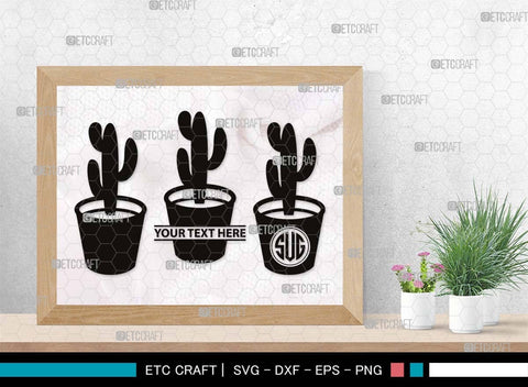 Flower In Pot Monogram, Flower In Pot Silhouette, Flower In Pot SVG, Flower Vase Svg, Pot Svg, Houseplant Svg, Gardening Svg, SB00497 SVG ETC Craft 