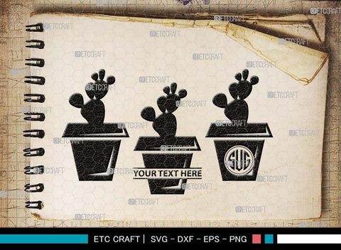 Flower In Pot Monogram, Flower In Pot Silhouette, Flower In Pot SVG, Flower Vase Svg, Pot Svg, Houseplant Svg, Gardening Svg, SB00497 SVG ETC Craft 