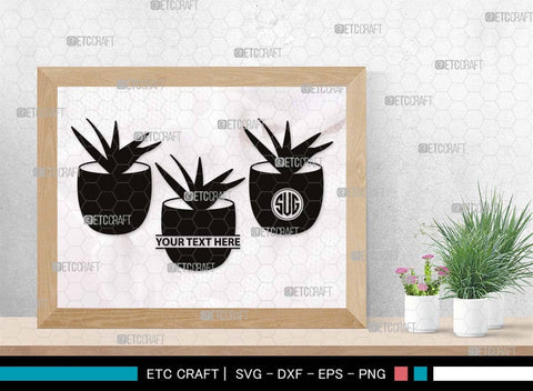 Flower In Pot Monogram, Flower In Pot Silhouette, Flower In Pot SVG, Flower Vase Svg, Pot Svg, Houseplant Svg, Gardening Svg, SB00497 SVG ETC Craft 
