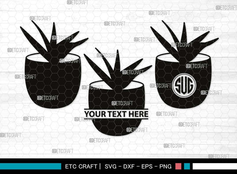 Flower In Pot Monogram, Flower In Pot Silhouette, Flower In Pot SVG, Flower Vase Svg, Pot Svg, Houseplant Svg, Gardening Svg, SB00497 SVG ETC Craft 