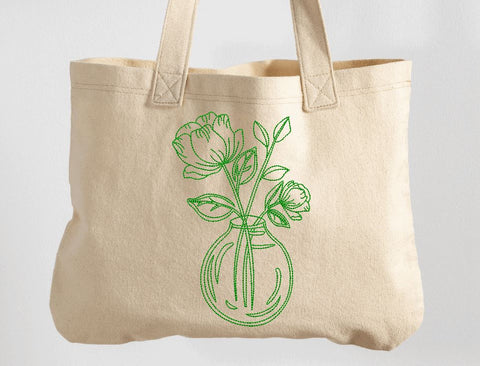 Flower in vase Machine Embroidery Design 4 Embroidery/Applique DESIGNS Angie 