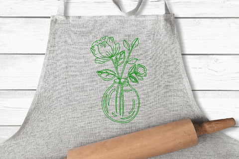 Flower in vase Machine Embroidery Design 4 Embroidery/Applique DESIGNS Angie 