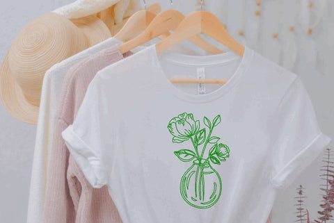 Flower in vase Machine Embroidery Design 4 Embroidery/Applique DESIGNS Angie 