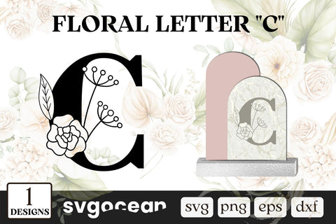 Flower Letter C SVG SVG SvgOcean 