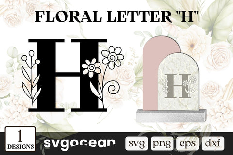 Flower Letter H SVG SVG SvgOcean 