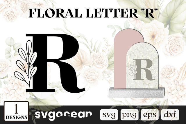 Flower Letter R SVG SVG SvgOcean 