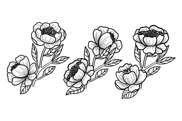 Flower line art handrawn SVG goodigital_13 