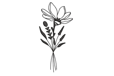 Flower machine emboidery design, 4 sizes. Embroidery/Applique DESIGNS ArtEMByNatalia 