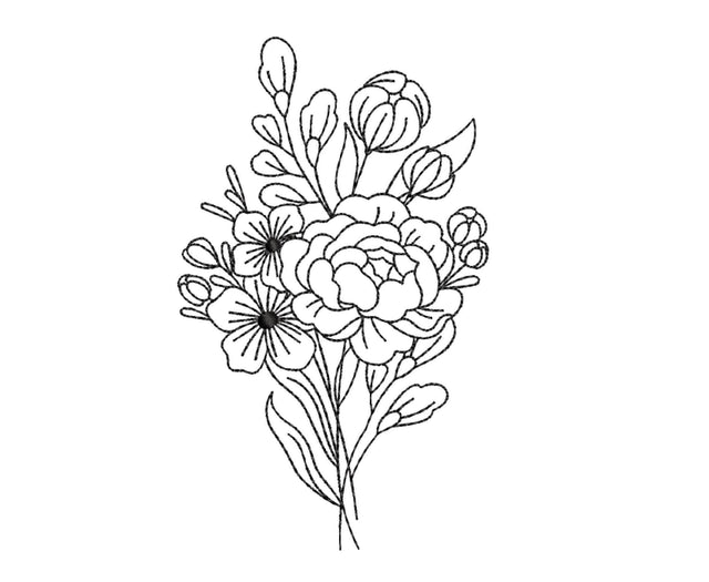 Flower Machine Embroidery Design, 3 sizes Embroidery/Applique DESIGNS Nino Nadaraia 