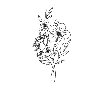 Flower Machine Embroidery Design, 4 sizes Embroidery/Applique DESIGNS Nino Nadaraia 