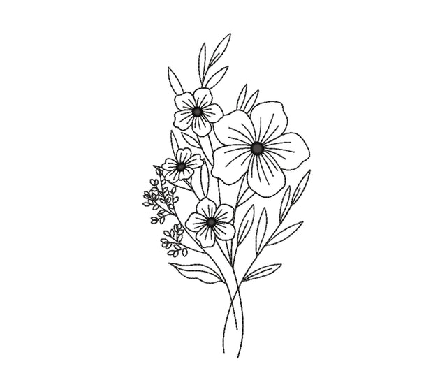 Flower Machine Embroidery Design, 4 sizes Embroidery/Applique DESIGNS Nino Nadaraia 