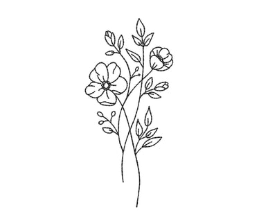 Flower Machine Embroidery Design, 4 sizes, Instant Download Embroidery/Applique DESIGNS Nino Nadaraia 