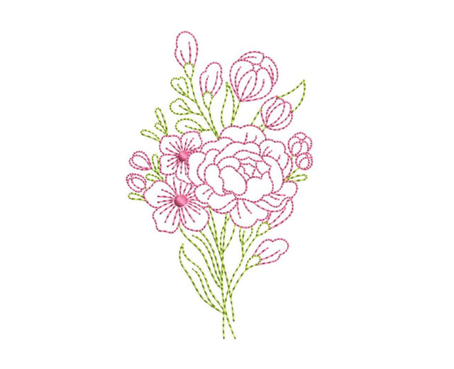 Flower Machine Embroidery Design, 4 sizes, Instant Download Embroidery/Applique DESIGNS Nino Nadaraia 