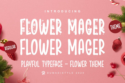 Flower Mager Font Dumadistyle 