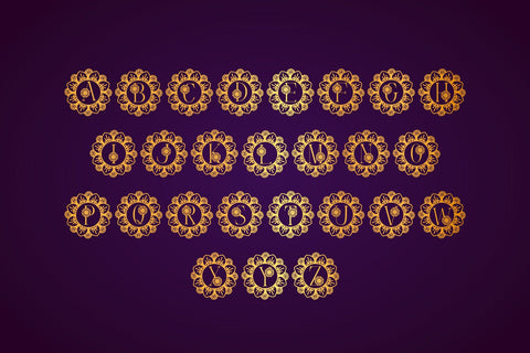 Flower Mandala Monogram Font Font Dm Letter Studio 