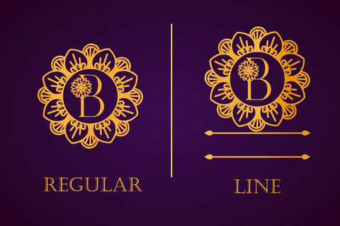 Flower Mandala Monogram Font Font Dm Letter Studio 