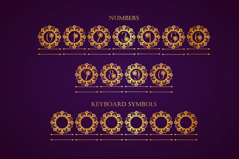 Flower Mandala Monogram Font Font Dm Letter Studio 