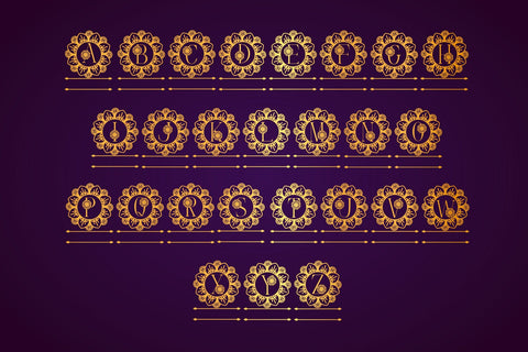 Flower Mandala Monogram Font Font Dm Letter Studio 