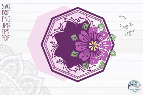 Flower Mandala SVG Bundle SVG Wispy Willow Designs 