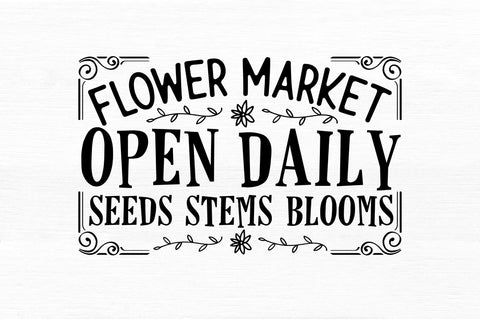 Flower market open daily SVG Design SVG Regulrcrative 