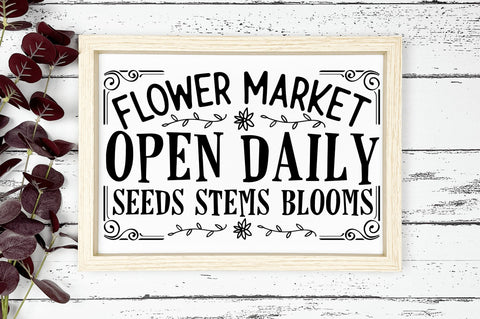 Flower market open daily SVG Design SVG Regulrcrative 