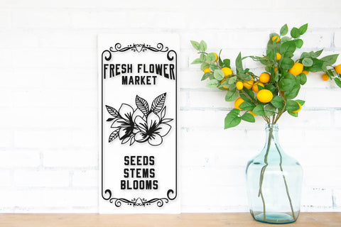 Flower Market SVG Bundle, Market fresh flowers wood sign SVG Paper Switch 