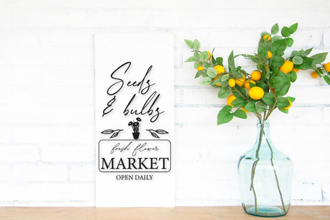 Flower Market SVG Bundle, Market fresh flowers wood sign SVG Paper Switch 