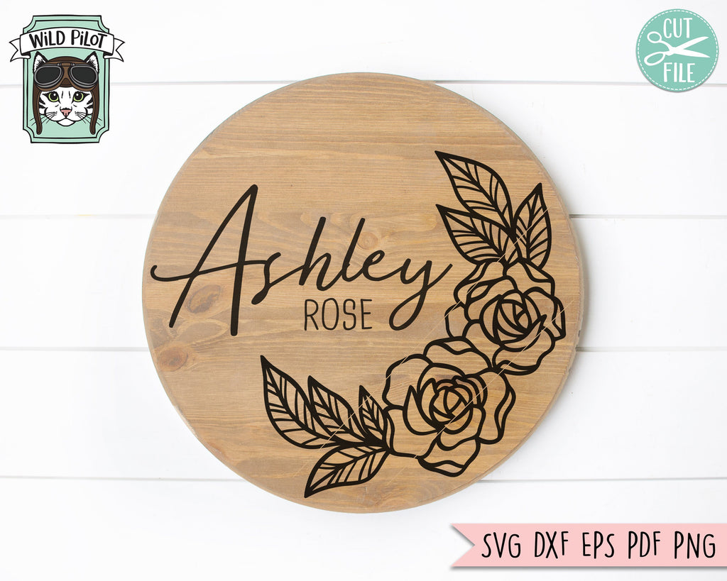 Flower Monogram Wreath Frame Svg Cut File So Fontsy