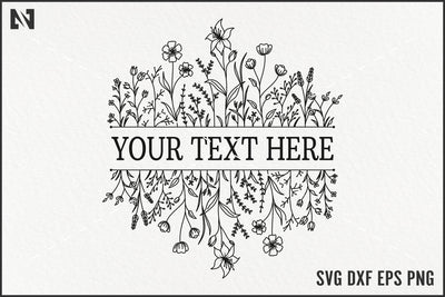 Flower Monogram Svg, Floral Monogram Svg, Flower Border Svg SVG Pinoyart Kreatib 