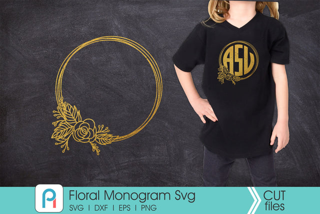 Flower Monogram Svg, Flower Svg, Flower Clip Art, Floral Svg SVG Pinoyart Kreatib 