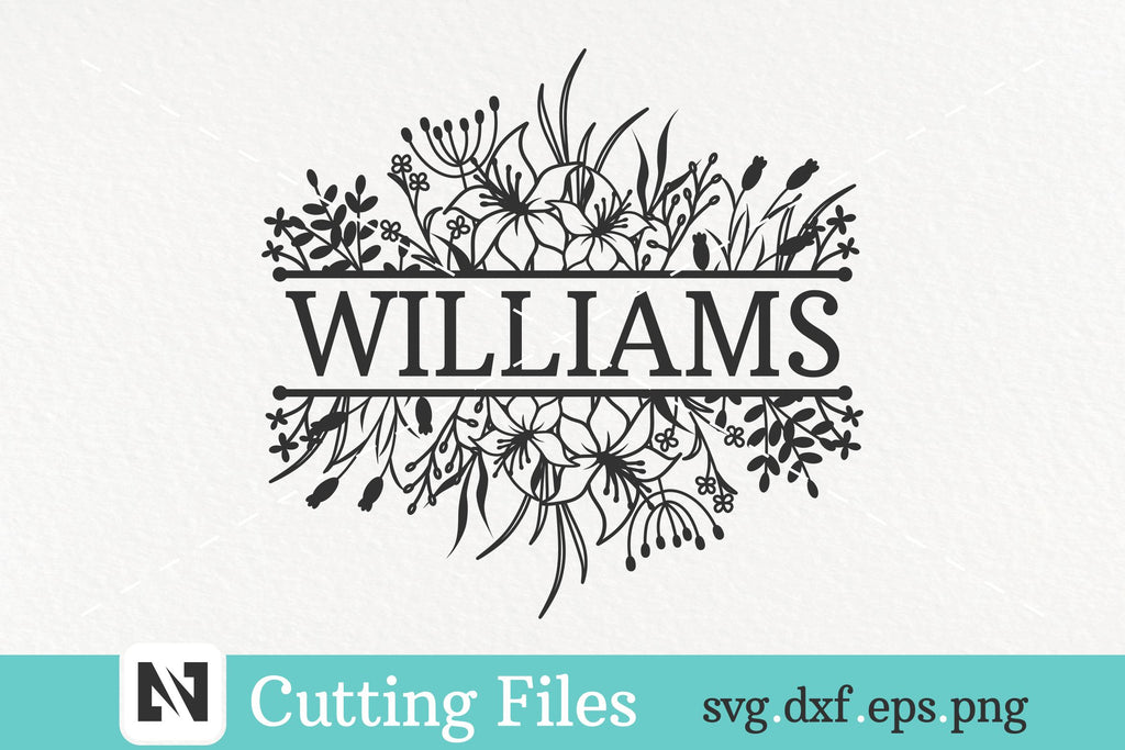 Flower Monogram Svg Vector File - Floral Monogram Svg File - So Fontsy